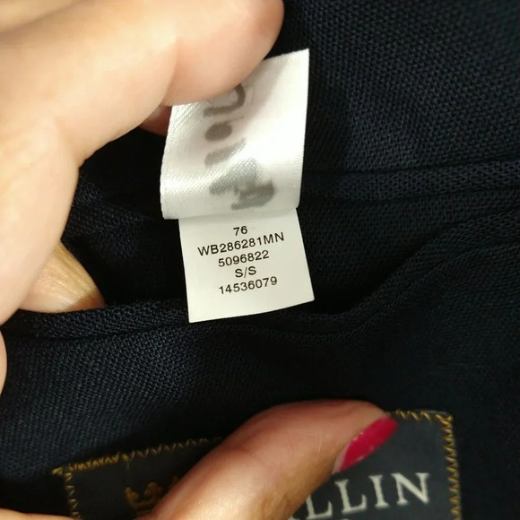 Wallin Bros Wool Blazer Sports Jacket Two Button Men Size 42 L Blue - Picture 9 of 10